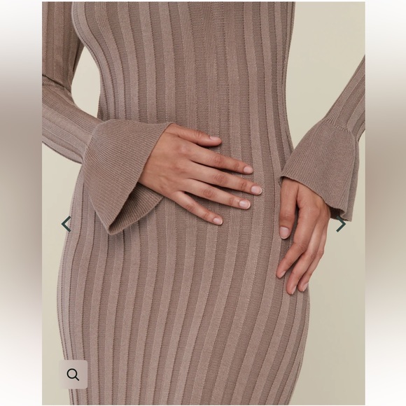 NWT - Rachel Parcell Wide Rib Sweater Dress in Grey - Picture 3 of 10